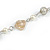 Long Glass and Shell Bead with Silver Tone Metal Wire Element Necklace In Cream/ Antique White - 120cm L - view 6