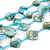 Multistrand Light Blue Sea Shell and Glass Bead Necklace - 60cm Long - view 4