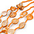 Multistrand Orange Sea Shell and Glass Bead Necklace - 60cm Long - view 4