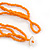 Multistrand Orange Sea Shell and Glass Bead Necklace - 60cm Long - view 5
