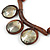 Statement Mother Of Pearl, Brown Wood Bead Cotton Cord Necklace - 42cm L (Min)/ Adjustable - view 4
