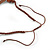 Statement Mother Of Pearl, Brown Wood Bead Cotton Cord Necklace - 42cm L (Min)/ Adjustable - view 6