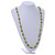 Lime/ Green Glass and Shell Bead Long Necklace - 106cm Long - view 2
