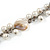 Long Cream Glass Bead, Antique White Sea Shell with Silver Tone Chain Necklace - 140cm L - view 5
