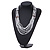 Multistrand Layered Snow White Glass Bead Necklace - 66cm L - view 2