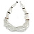 Multistrand Layered Snow White Glass Bead Necklace - 66cm L - view 3