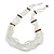 Multistrand Layered Snow White Glass Bead Necklace - 66cm L