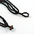 Multistrand Layered Black Glass Bead Necklace - 66cm L - view 6