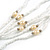 Multistrand Snow White Glass Bead Cream Faux Pearl Long Necklace - 70cm L - view 4