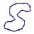 Purple Resin Bead, Semiprecious Stone Long Necklace - 86cm L - view 3
