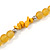 Yellow Resin Bead, Semiprecious Stone Long Necklace - 86cm L - view 5