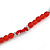 Red Resin Bead, Semiprecious Stone Long Necklace - 86cm L - view 5