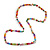Multicoloured Resin Bead, Semiprecious Stone Long Necklace - 86cm L
