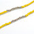 Sunny Yellow Glass Bead Cotton Tassel Necklace - 72cm L/ 14cm Tassel - view 6