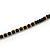 Black Glass Bead Cotton Tassel Necklace - 72cm L/ 14cm Tassel - view 3