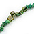 Stylish Semiprecious Stone, Shell Nugget Necklace In Green - 88cm Long - view 5
