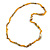 Stylish Yellow Semiprecious Stone, Mustard Sea Shell Nugget Necklace - 88cm Long - view 5