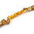 Stylish Yellow Semiprecious Stone, Mustard Sea Shell Nugget Necklace - 88cm Long - view 3