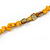 Stylish Yellow Semiprecious Stone, Mustard Sea Shell Nugget Necklace - 88cm Long - view 4