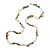 Stylish Snow White Semiprecious Stone, Antique White Sea Shell Nugget Necklace - 86cm Long