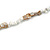 Stylish Snow White Semiprecious Stone, Antique White Sea Shell Nugget Necklace - 86cm Long - view 3