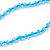 Light Blue Crystal Bead Necklace with Gold Tone Tree Of LIfe/ Silk Tassel Pendant - 84cm L/ 10cm Tassel - view 6