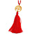 Red Crystal Bead Necklace with Gold Tone Tree Of LIfe/ Silk Tassel Pendant - 84cm L/ 10cm Tassel - view 3