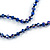 Dark Blue Crystal Bead Necklace with Gold Tone Tree Of LIfe/ Silk Tassel Pendant - 84cm L/ 10cm Tassel - view 6