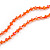 Orange Crystal Bead Necklace with Bronze Tone Seed Of Life Mandala/ Silk Tassel Pendant - 88cm L/ 10cm Tassel - view 6