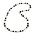 Black/ White/ Transparent Glass Bead Long Necklace - 86cm Long