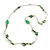 Long Green/ Transparent Shell, Acrylic, Wood Bead Necklace - 116cm L - view 6