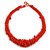 Chunky Red Glass Bead and Semiprecious Necklace - 52cm Long - view 3