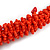 Chunky Red Glass Bead and Semiprecious Necklace - 52cm Long - view 5