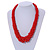 Chunky Red Glass Bead and Semiprecious Necklace - 52cm Long - view 9