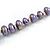 Long Graduated Wooden Bead Colour Fusion Necklace (Purple/ Black/ Gold) - 76cm Long - view 5