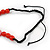 Statement Ceramic, Wood, Resin Tassel Black Cord Necklace (Red) - 54cm L/ 10cm Tassel - Adjustable - view 8