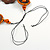 Brown/ Orange Wood Floral Motif Black Cord Necklace - 60cm L/ Adjustable - view 5