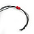 Cherry Red/ Brown Wood Bead Black Cotton Cord Necklace - 70cm L - view 6
