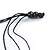 Orange Wood Bead Cluster Black Cotton Cord Necklace - 80cm L/ Adjustable - view 6