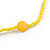 Delicate Yellow Glass and Shell Bead Long Necklace - 110cm Long - view 6