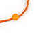 Delicate Orange Glass and Shell Bead Long Necklace - 110cm Long - view 6
