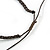 Statement Wood Cord Fringe Necklace  In Red and Brown - Adjustable - view 7