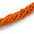 Mulistrand Twisted Orange Glass Bead Necklace - 48cm Long - view 5