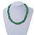 Mulistrand Twisted Green Glass Bead Necklace - 48cm Long - view 2