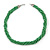 Mulistrand Twisted Green Glass Bead Necklace - 48cm Long - view 3