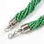 Mulistrand Twisted Green Glass Bead Necklace - 48cm Long - view 5
