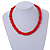 Mulistrand Twisted Red Glass Bead Necklace - 48cm Long - view 3