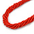 Mulistrand Twisted Red Glass Bead Necklace - 48cm Long - view 4