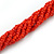 Mulistrand Twisted Red Glass Bead Necklace - 48cm Long - view 5