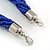 Mulistrand Twisted Blue Glass Bead Necklace - 48cm Long - view 6